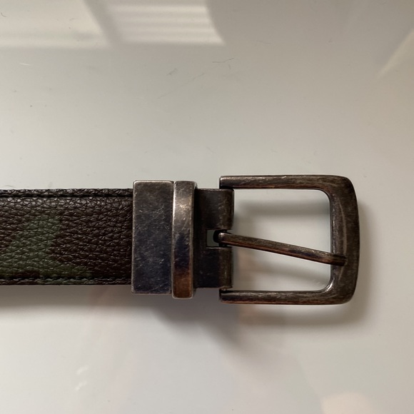 Reversible black and camouflage Belt - faux leather - Picture 6 of 9